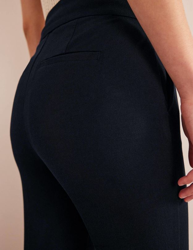 femmes Boden marine pantalon évasé court bi-stretch vêtements Z42D0340