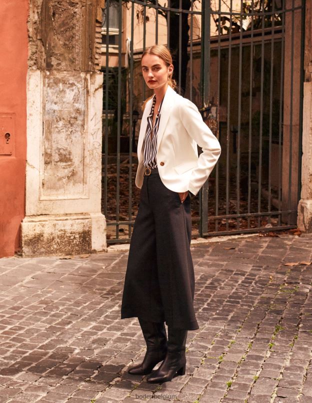 femmes Boden noir jupe-culotte ample fluide vêtements Z42D0327