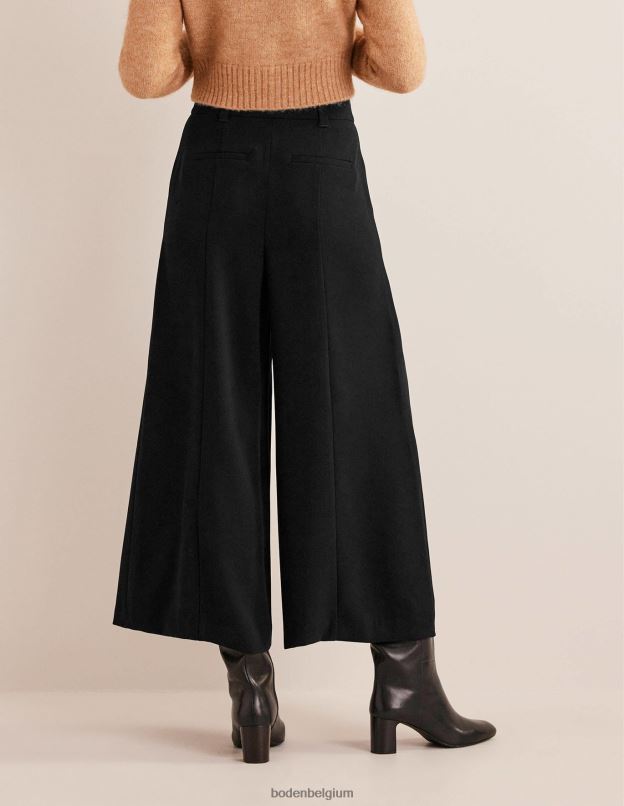 femmes Boden noir jupe-culotte fluide à coupe large vêtements Z42D0985