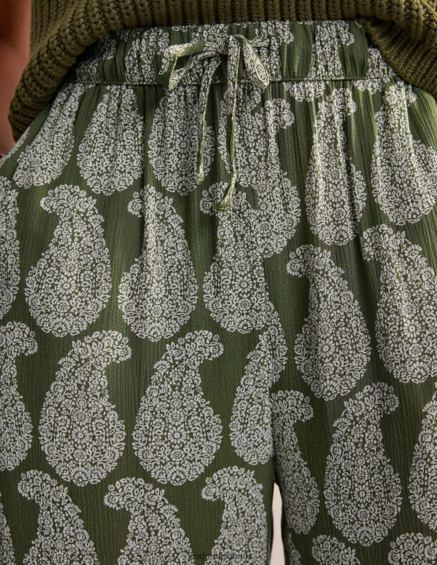 femmes Boden épicéa et cachemire doux pantalon froissé à enfiler vêtements Z42D02250