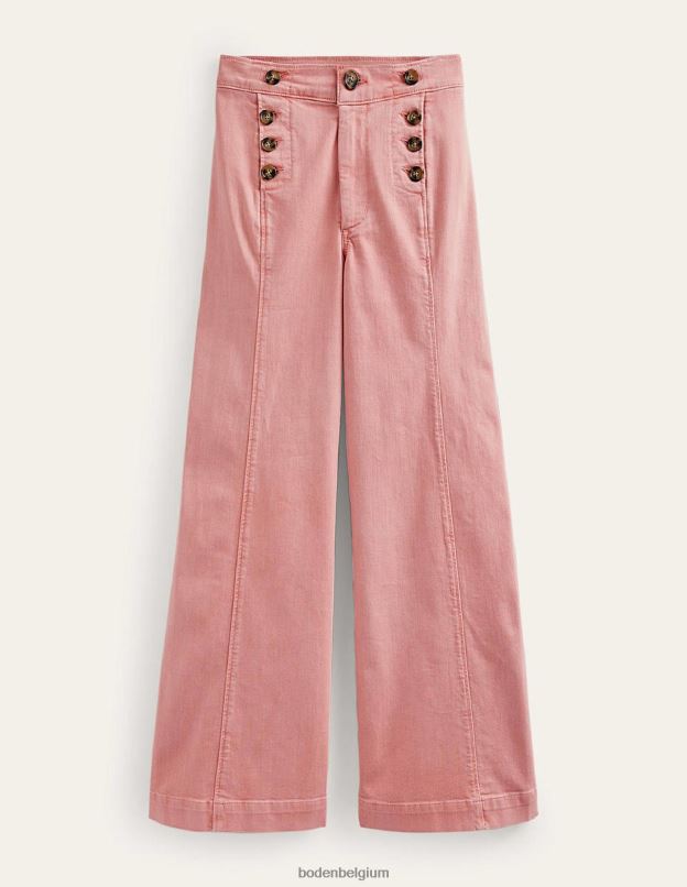 femmes Boden rose pantalon large marin vêtements Z42D0326