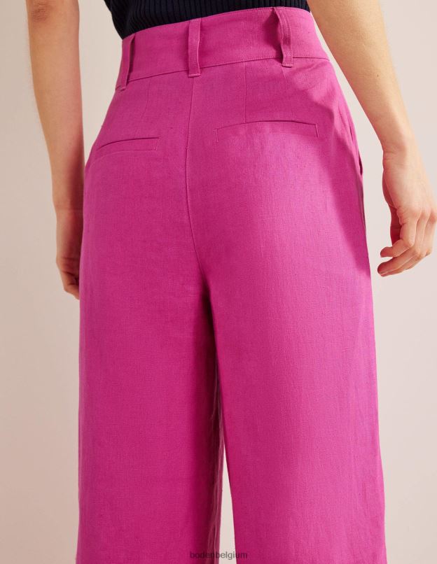 femmes Boden rose violette pantalon en lin highbury vêtements Z42D02588