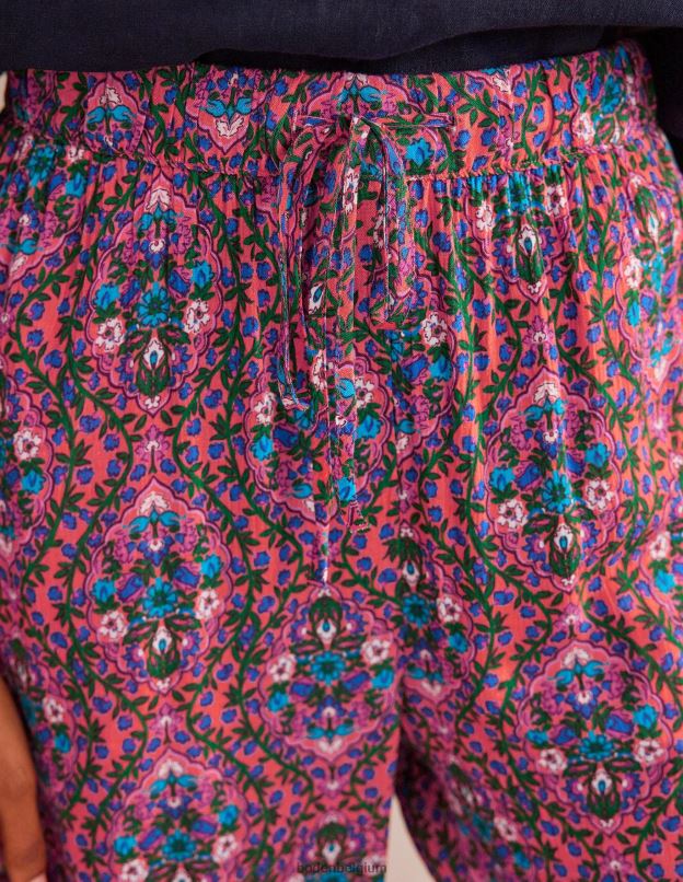 femmes Boden terrasse multi & vigne pantalon froissé à enfiler vêtements Z42D01460