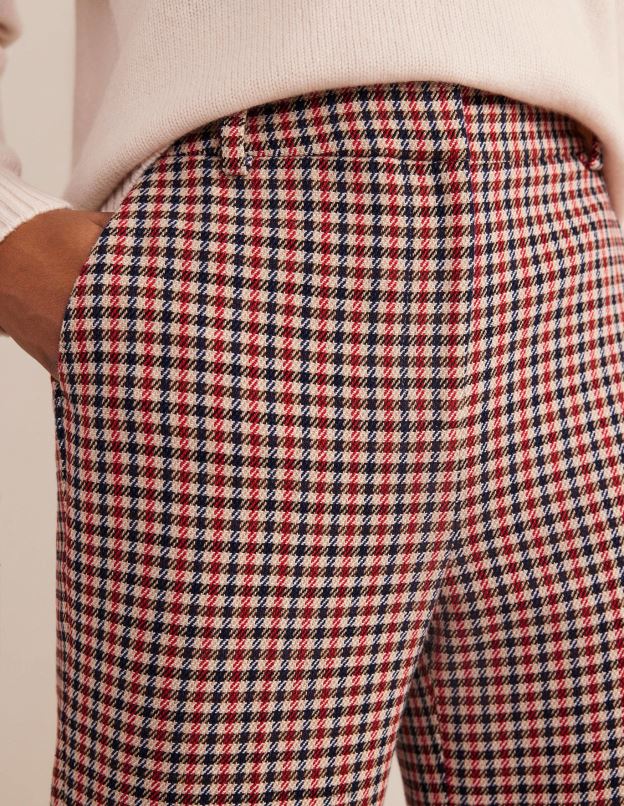 femmes Boden vérifier pantalon large évasé à carreaux vêtements Z42D01063