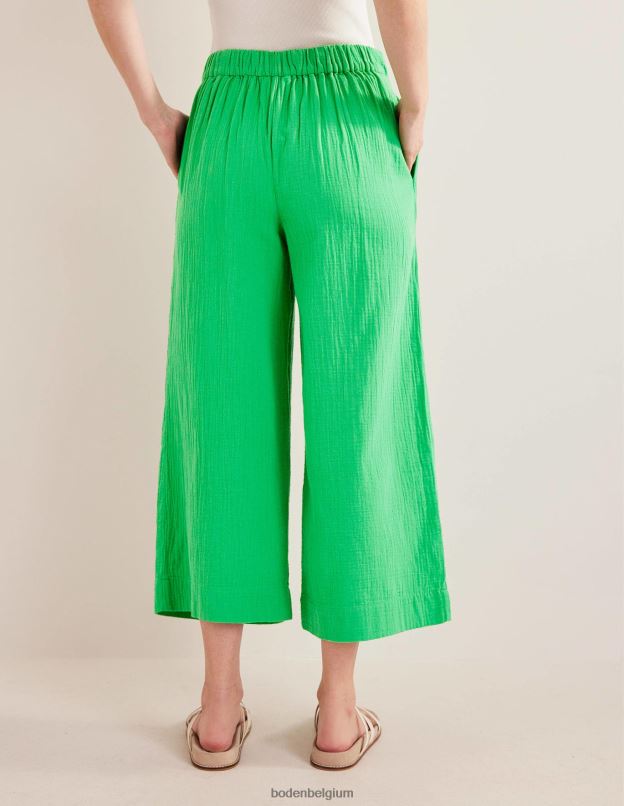 femmes Boden vert clair pantalon en étamine à enfiler vêtements Z42D02499