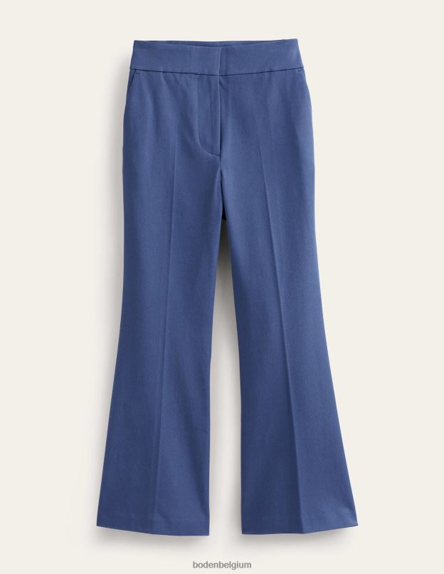 femmes Boden vrai bleu pantalon évasé court bi-stretch vêtements Z42D02280
