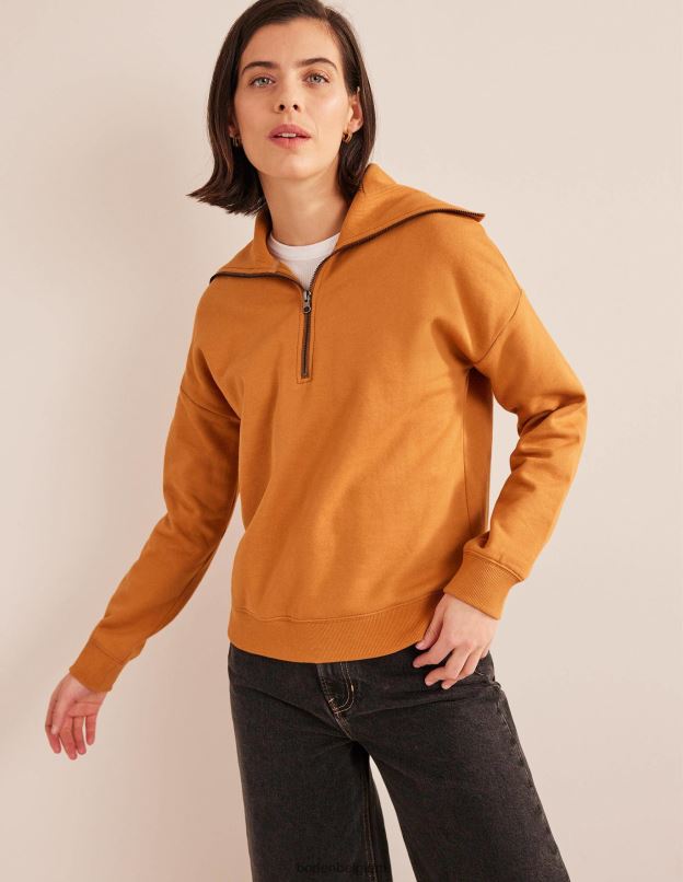 femmes Boden ours en peluche sweat zippé à col cheminée vêtements Z42D01795