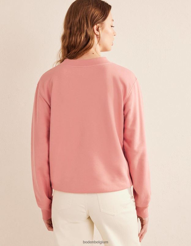 femmes Boden rose sweat-shirt surdimensionné vêtements Z42D01939