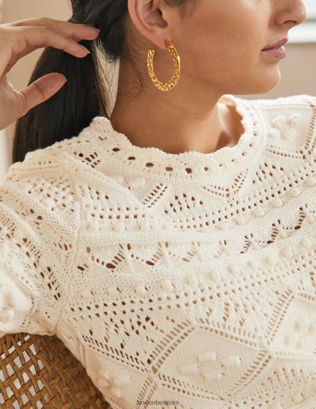 femmes Boden Ivoire robe en maille texturée Claudia vêtements Z42D02281