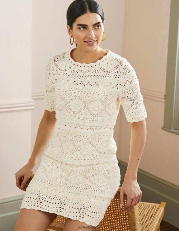 femmes Boden Ivoire robe en maille texturée Claudia vêtements Z42D02281