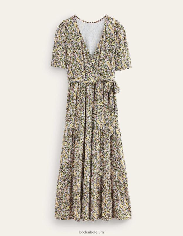 femmes Boden Park Ranger et fleurs cachemire robe longue portefeuille en jersey à volants vêtements Z42D01488