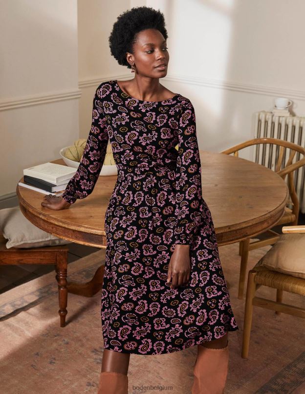 femmes Boden azalée et cachemire complexe robe midi en jersey evelyn vêtements Z42D02394