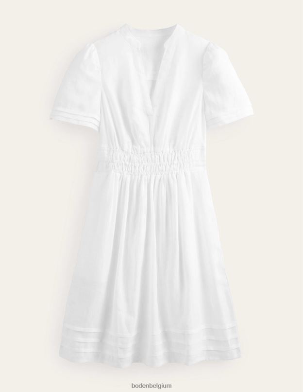femmes Boden blanc robe courte à nervures vêtements Z42D086