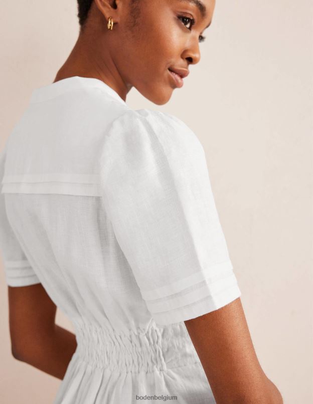 femmes Boden blanc robe courte à nervures vêtements Z42D086