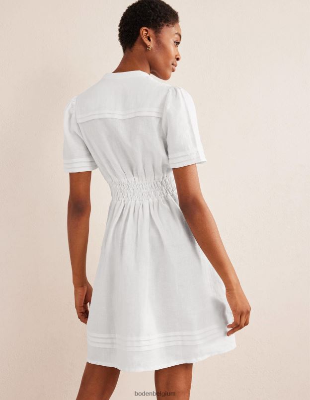 femmes Boden blanc robe courte à nervures vêtements Z42D086