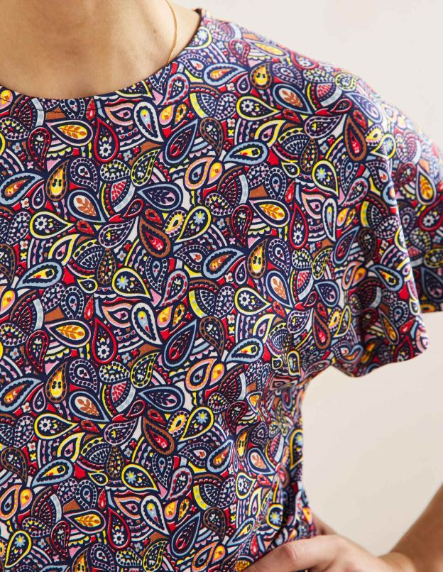 femmes Boden blush cachemire bleu marine robe en jersey à manches flottantes vêtements Z42D02403