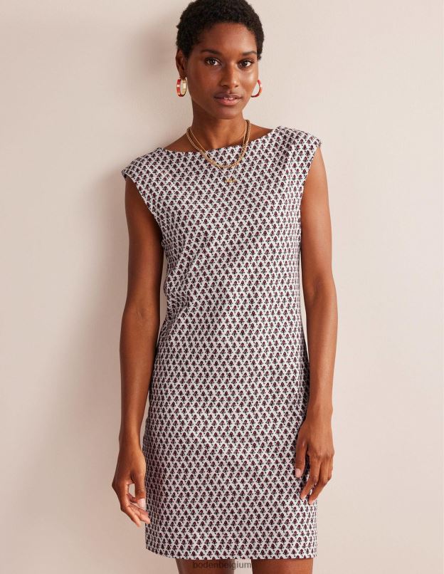 femmes Boden blush ivoire et tulipe robe droite sans manches en jersey vêtements Z42D0571