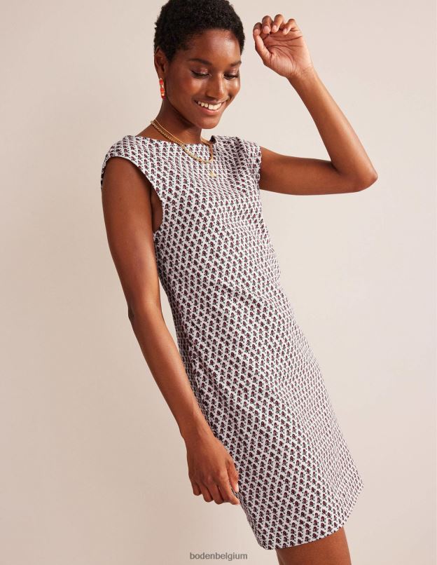 femmes Boden blush ivoire et tulipe robe droite sans manches en jersey vêtements Z42D0571