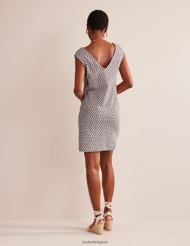 femmes Boden blush ivoire et tulipe robe droite sans manches en jersey vêtements Z42D0571