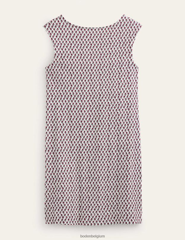 femmes Boden blush ivoire et tulipe robe droite sans manches en jersey vêtements Z42D0571