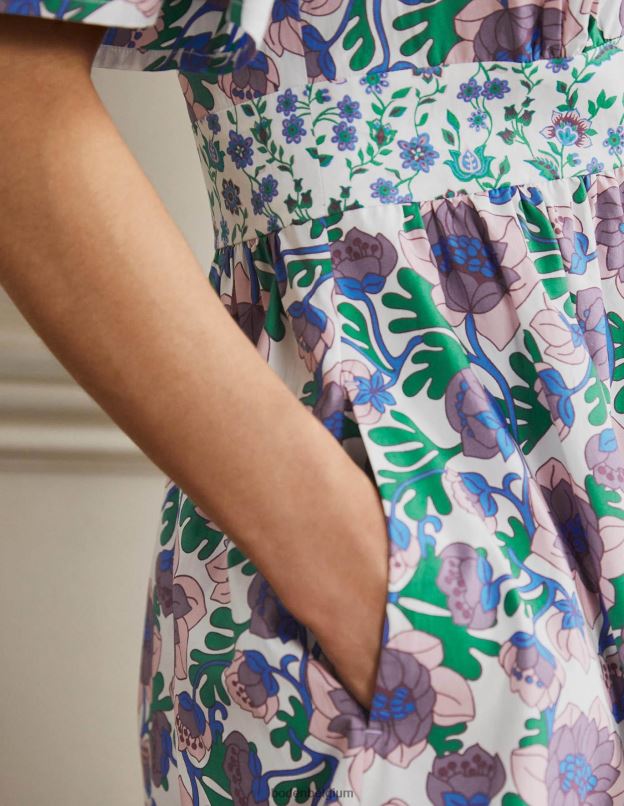 femmes Boden bourgeon multi & terrasse robe à détail contrastant vêtements Z42D02238