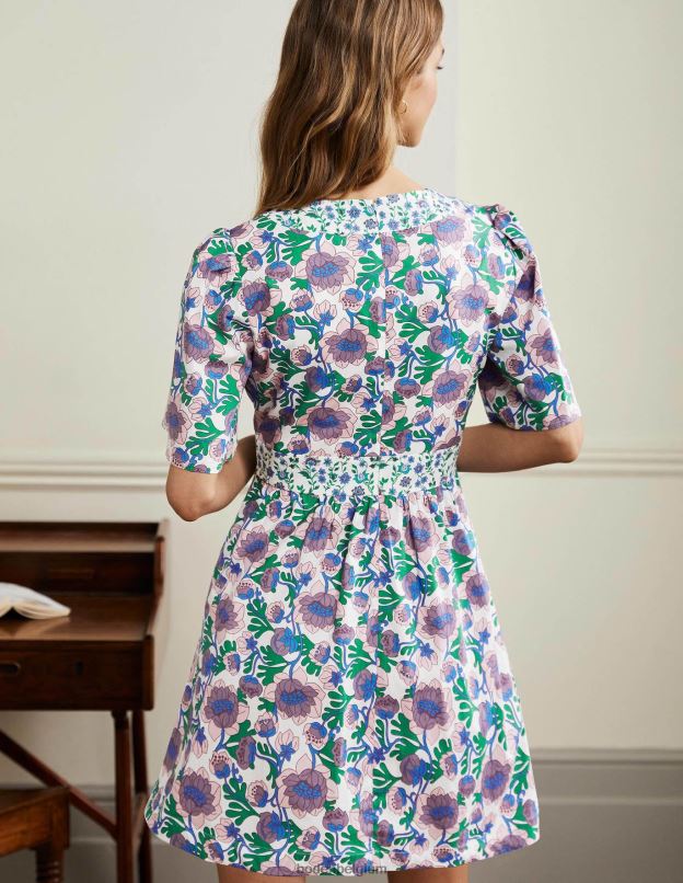 femmes Boden bourgeon multi & terrasse robe à détail contrastant vêtements Z42D02238