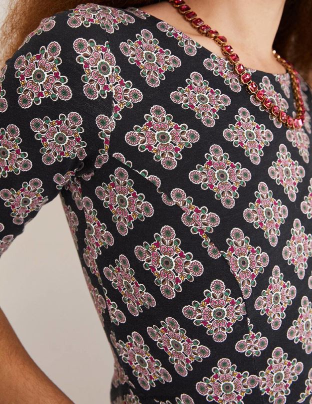 femmes Boden carrelage illusion multi et marguerites robe en jersey vêtements Z42D02598