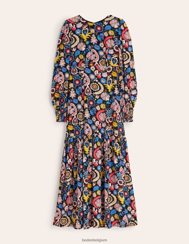 femmes Boden charme multi & tropique robe longue à volants et volants vêtements Z42D01312