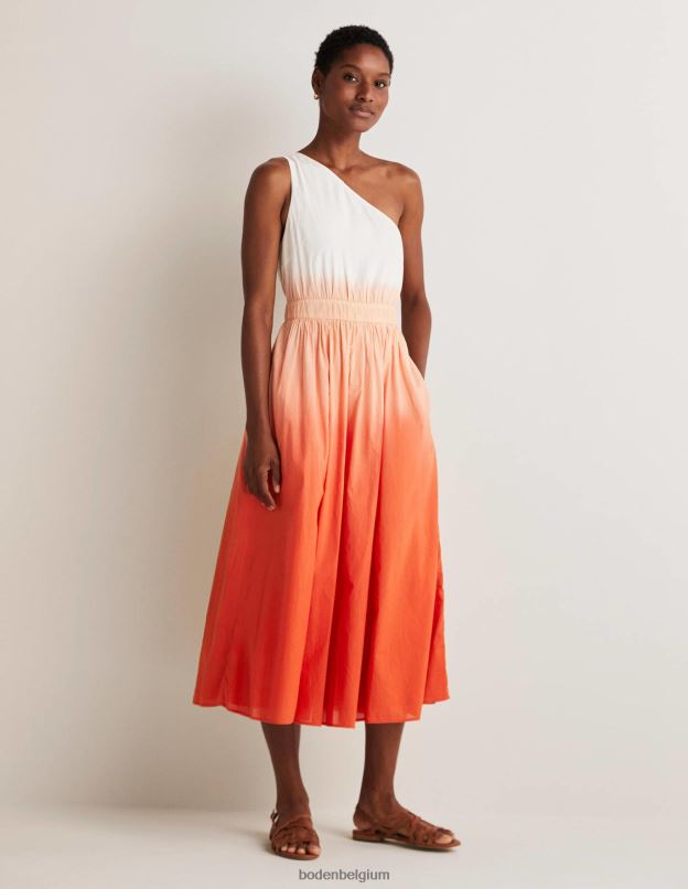 femmes Boden colorant de trempage de pétard robe midi asymétrique vêtements Z42D01947