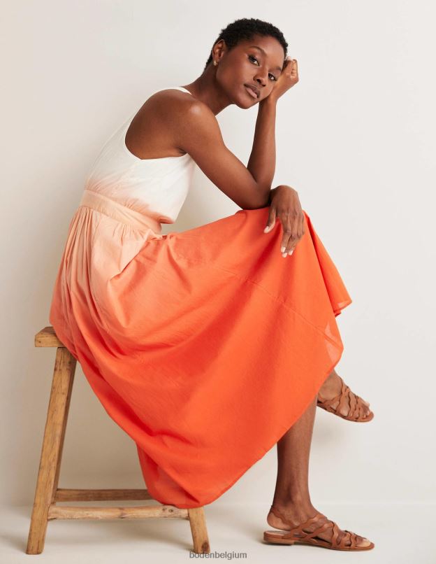 femmes Boden colorant de trempage de pétard robe midi asymétrique vêtements Z42D01947