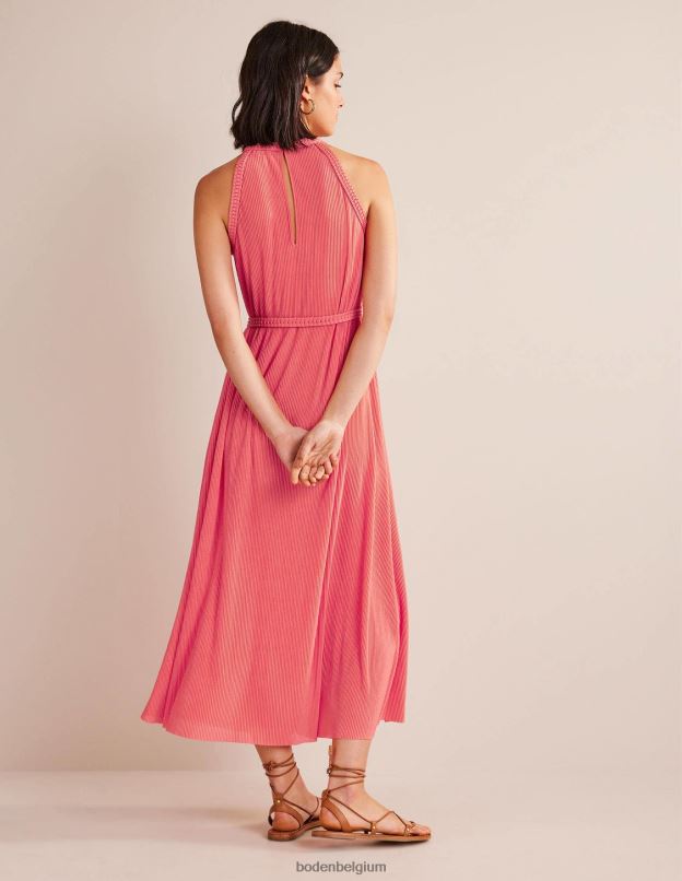 femmes Boden coucher de soleil sur les coraux robe longue en jersey plissé vêtements Z42D0960