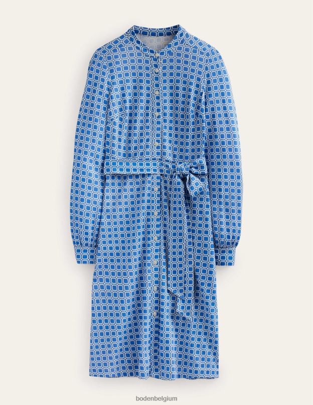 femmes Boden cyan et bloc cube robe-chemise en jersey Julia vêtements Z42D060