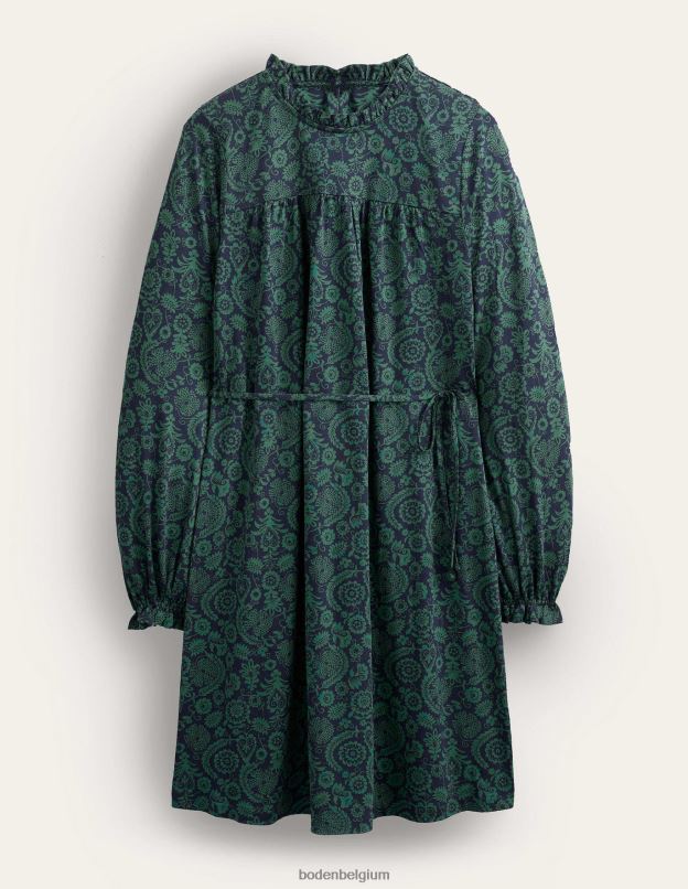 femmes Boden fèves et charme tropical robe courte en jersey à empiècement facile vêtements Z42D02118