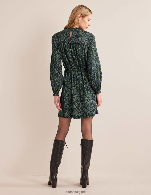 femmes Boden fèves et charme tropical robe courte en jersey à empiècement facile vêtements Z42D02118