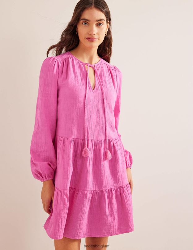 femmes Boden festival rose mini-robe en étamine vêtements Z42D01162