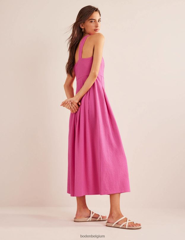 femmes Boden festival rose robe midi à bretelles en seersucker vêtements Z42D01121