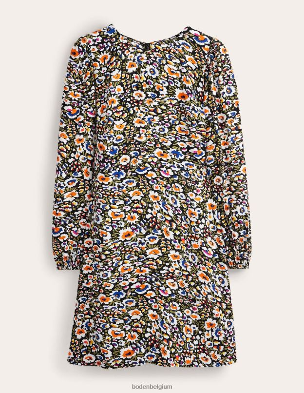 femmes Boden floraison multi et eden robe courte imprimée à col rond vêtements Z42D01643