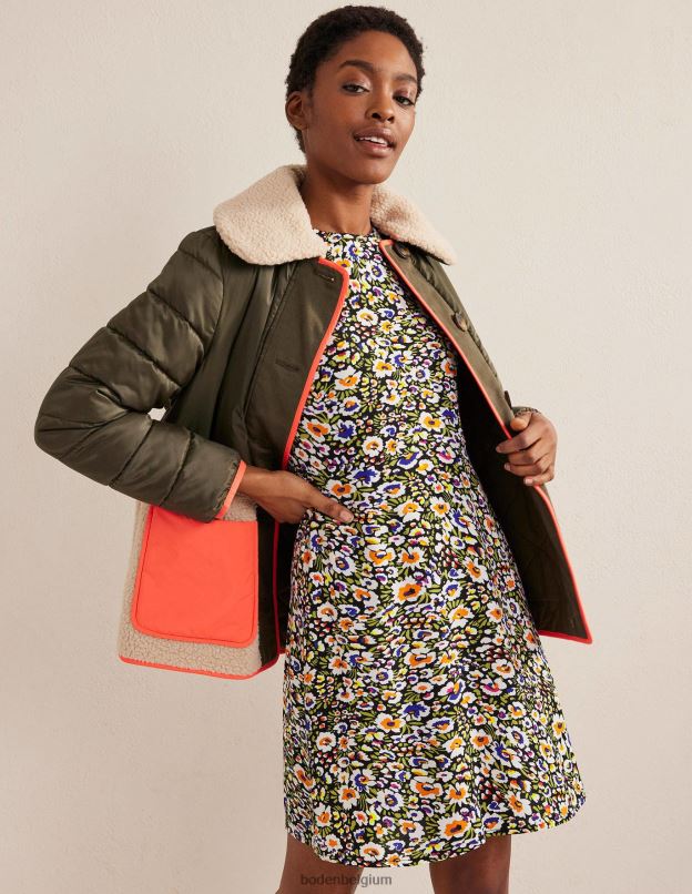 femmes Boden floraison multi et eden robe courte imprimée à col rond vêtements Z42D01643