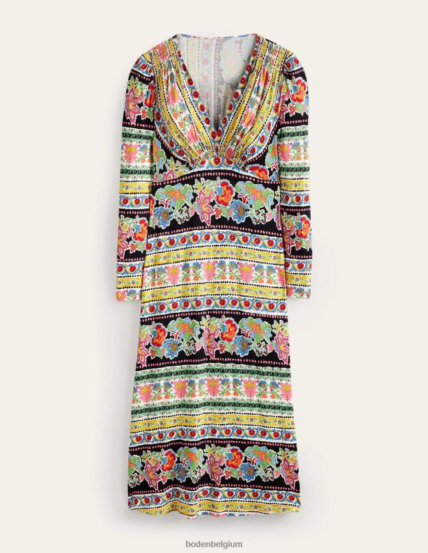 femmes Boden floraison multiple et œillet robe mi-longue en jersey vêtements Z42D02558