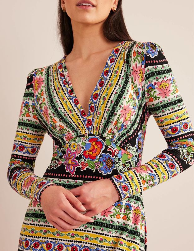 femmes Boden floraison multiple et œillet robe mi-longue en jersey vêtements Z42D02558