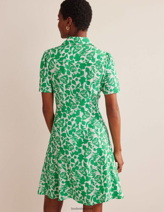 femmes Boden floraison verte et tulipe robe chemise Clara vêtements Z42D039