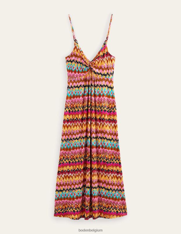 femmes Boden ikat multicolore et texturé robe longue en jersey à bretelles vêtements Z42D01270