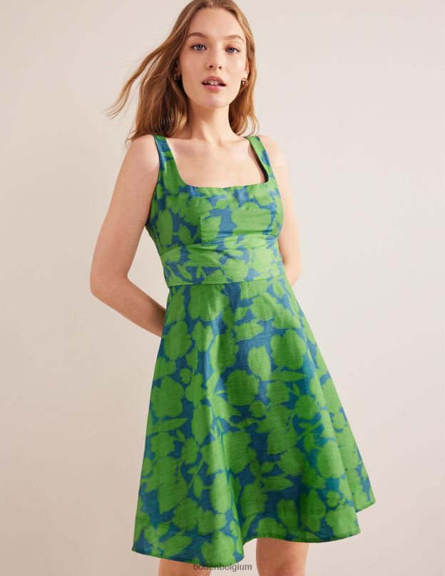 femmes Boden jasmin vert et fleur de Windsor robe courte en organza vêtements Z42D01431