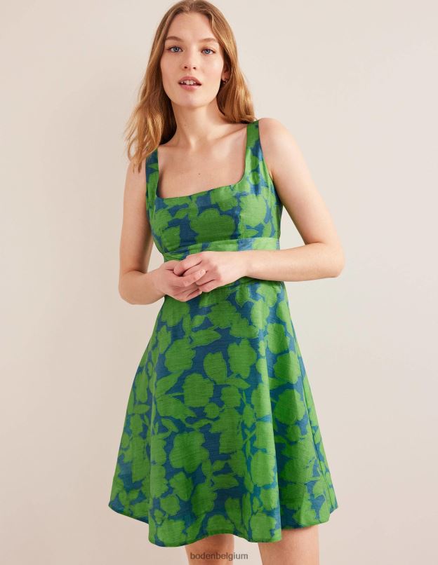femmes Boden jasmin vert et fleur de Windsor robe courte en organza vêtements Z42D01431