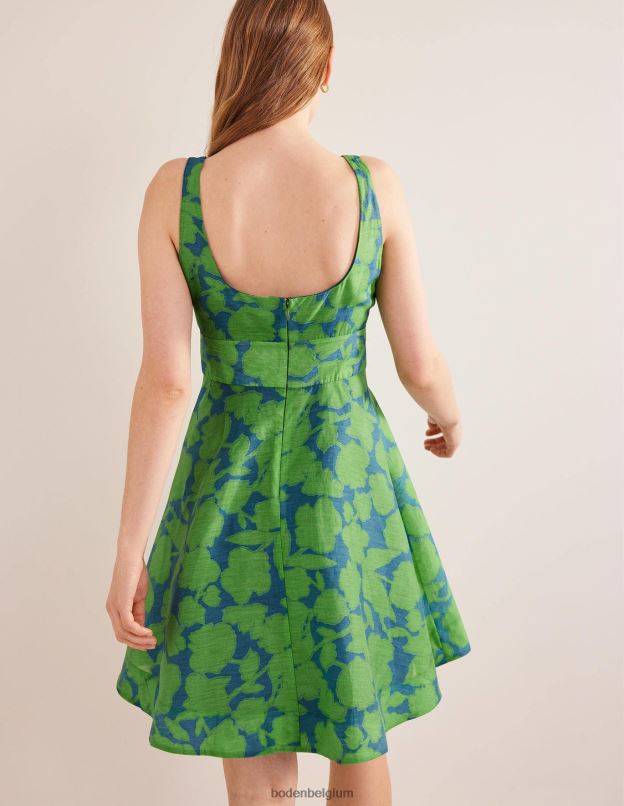 femmes Boden jasmin vert et fleur de Windsor robe courte en organza vêtements Z42D01431