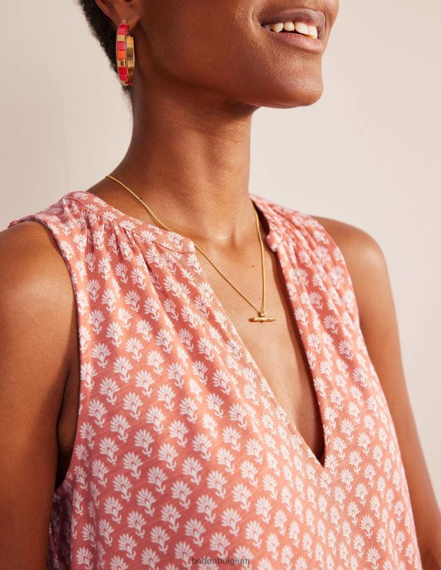 femmes Boden kaki et pépins de marguerite robe en jersey à col cranté vêtements Z42D02