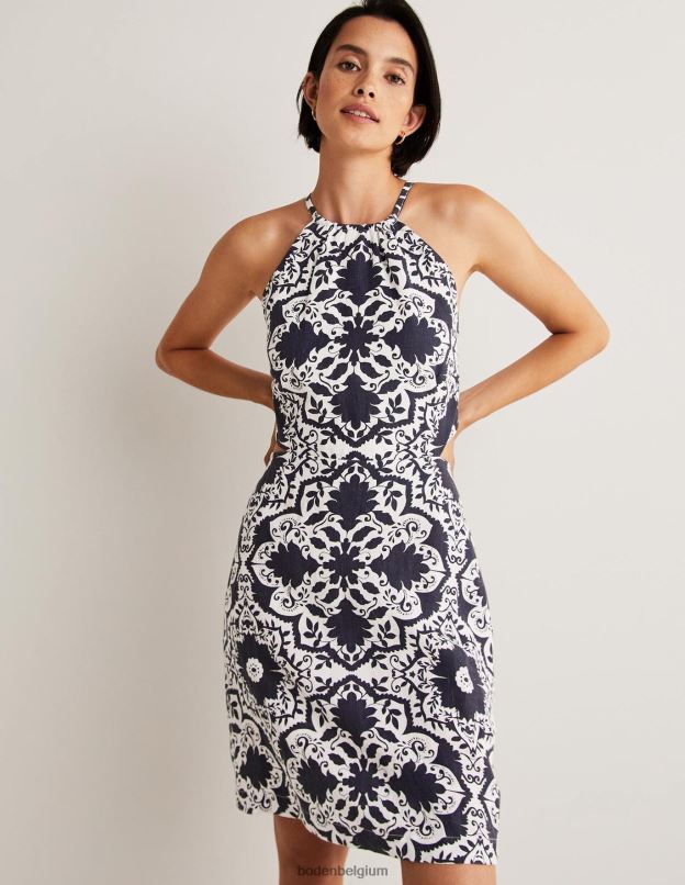 femmes Boden marine et bloomsbury robe courte à détail au dos vêtements Z42D01878