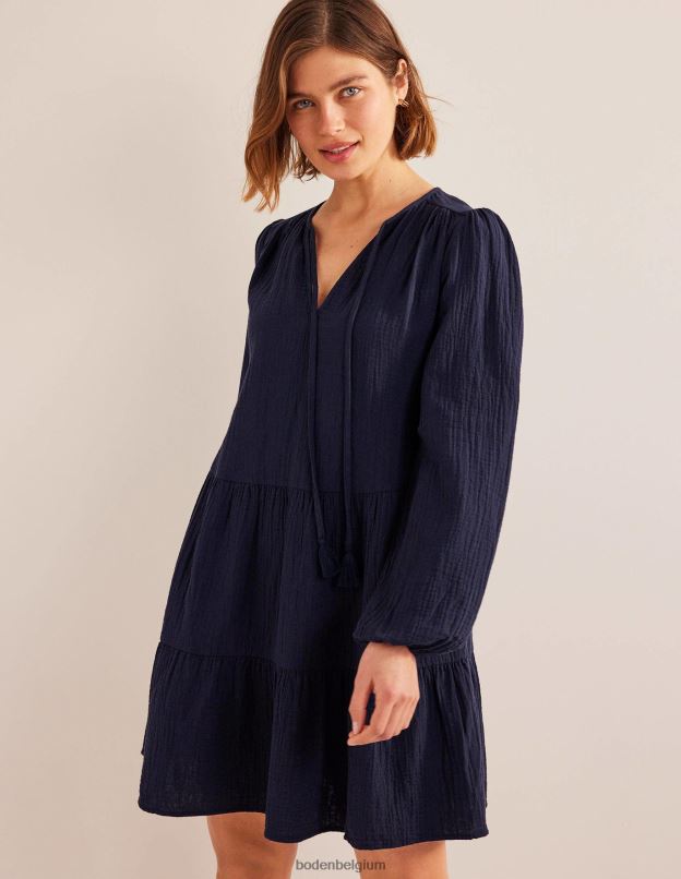 femmes Boden marine mini-robe en étamine vêtements Z42D01316