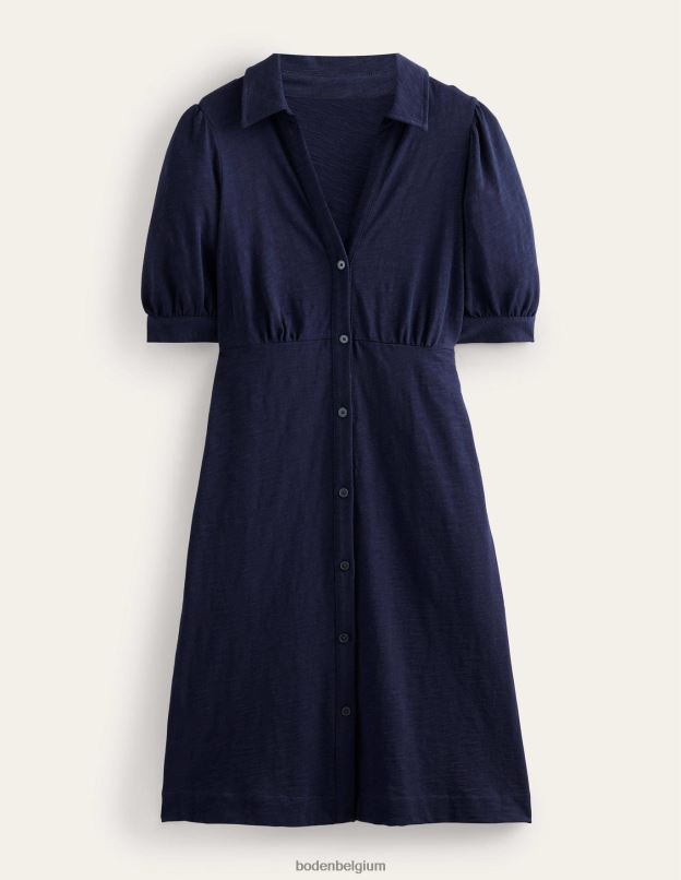 femmes Boden marine robe courte en jersey boutonnée vêtements Z42D02158