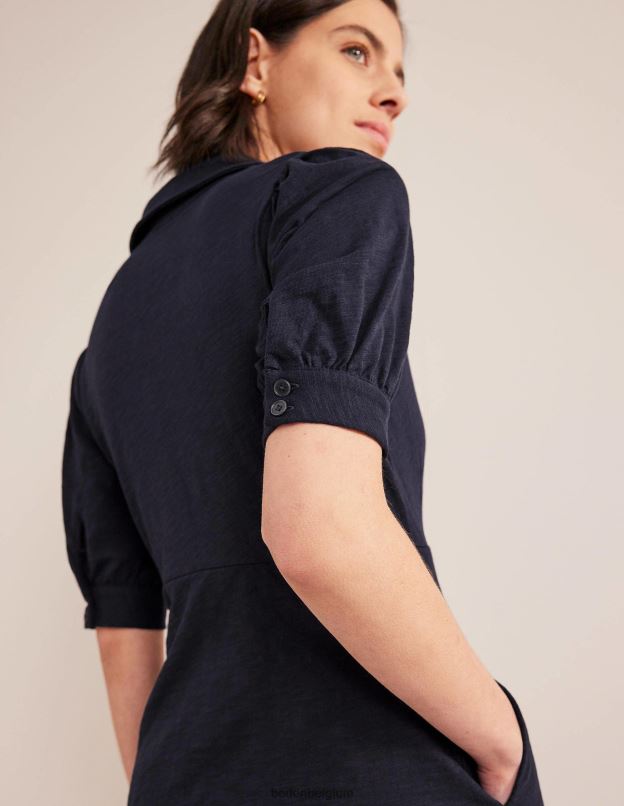 femmes Boden marine robe courte en jersey boutonnée vêtements Z42D02158